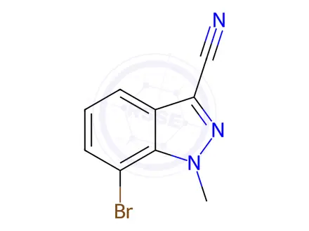 Chemical structure of 7-Bromo-1-methyl-1H-indazole-3-carbonitrile