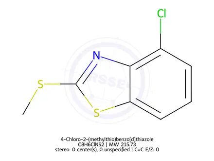 Chemical structure of 4-Chloro-2-(methylthio)benzo[d]thiazole