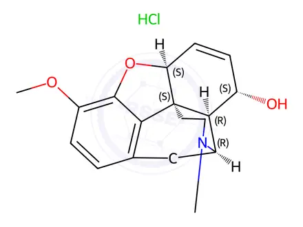 Chemical structure of Pseudo Codeine Hydrochloride