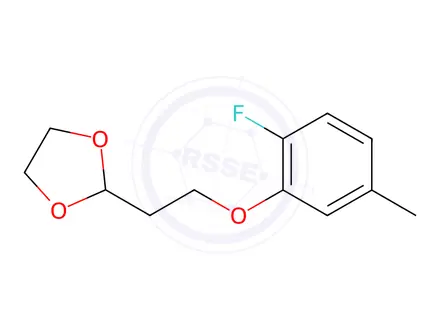 Chemical structure of 2-(2-(2-Fluoro-5-methylphenoxy)ethyl)-1,3-dioxolane