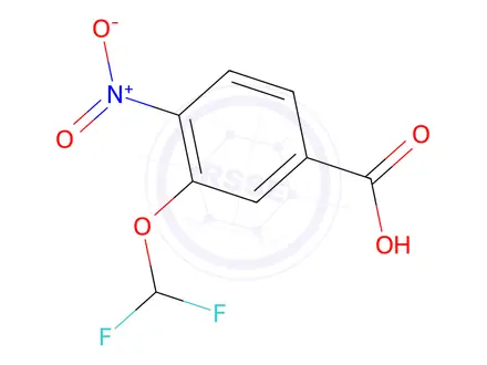 Chemical structure of 3-(Difluoromethoxy)-4-nitrobenzoic acid
