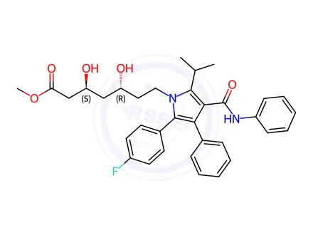 Chemical structure of (3S,5R)-Atorvastatin Methyl Ester