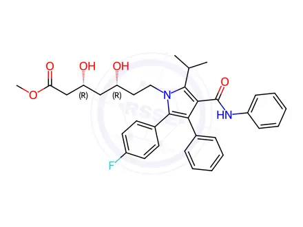 Chemical structure of Atorvastatin Impurity J reference substance