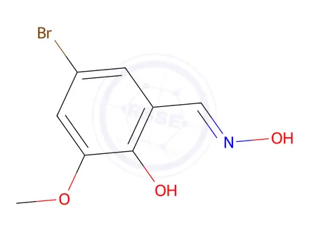 Chemical structure of 5-Bromo-2-hydroxy-3-methoxybenzaldehyde oxime