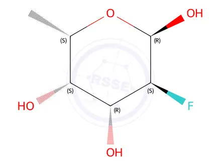 Chemical structure of (2R,3S,4R,5S,6S)-3-Fluoro-6-methyltetrahydro-2H-pyran-2,4,5-triol