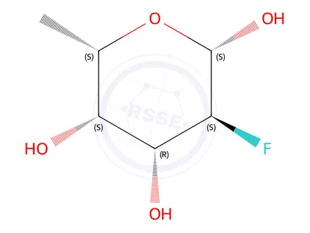 Chemical structure of 2,6-Dideoxy-2-fluoro-β-L-galactopyranose