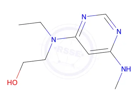 Chemical structure of 2-(ethyl(6-(methylamino)pyrimidin-4-yl)amino)ethan-1-ol