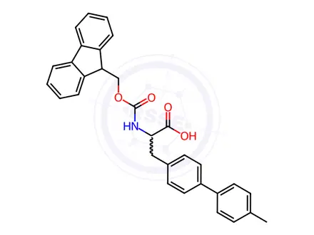 Chemical structure of Fmoc-4-(4-methylphenyl)-DL-phenylalanine