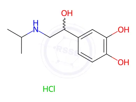 Chemical structure of Isoprenaline Hydrochloride