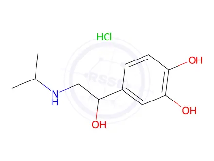 Chemical structure of Isoprenaline Hydrochloride Working Standard (Secondary Reference Standard)