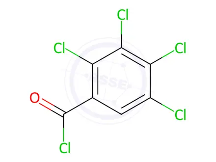 Chemical structure of 2,3,4,5-Tetrachlorobenzoyl Chloride