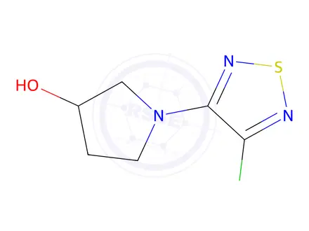 Chemical structure of 1-(4-chloro-1,2,5-thiadiazol-3-yl)pyrrolidin-3-ol