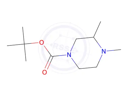 Chemical structure of tert-Butyl 3,4-dimethylpiperazine-1-carboxylate