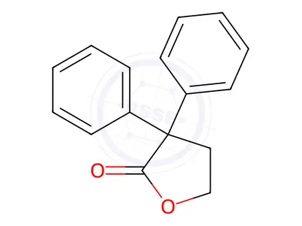 Chemical structure of α,α-Diphenyl-γ-butyrolactone
