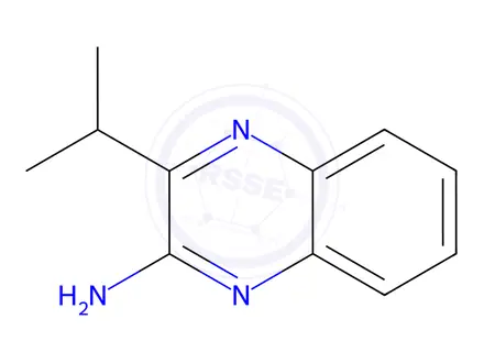 Chemical structure of 2-Quinoxalinamine,3-(1-methylethyl)-(9CI)