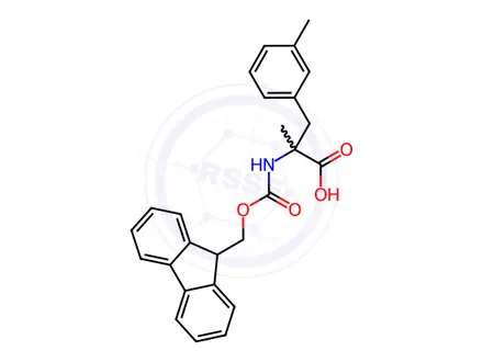 Chemical structure of N-Fmoc-3-Methyl-a-methyl-DL-phenylalanine
