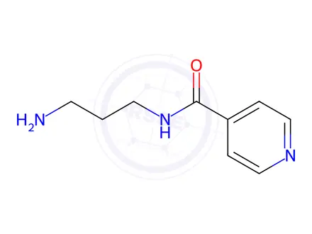Chemical structure of N-(3-aminopropyl)isonicotinamide