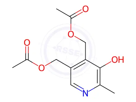 Chemical structure of Pyridoxine Diacetate