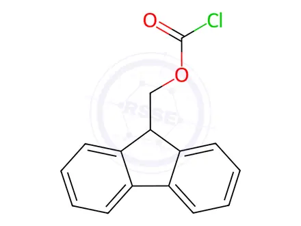 Chemical structure of 9-Fluorenylmethyl Chlorocarbonate