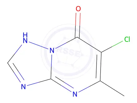 Chemical structure of 6-Chloro-5-methyl-4H-[1,2,4]triazolo[1,5-a]-pyrimidin-7-one
