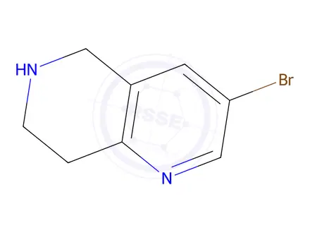 Chemical structure of 3-Bromo-5,6,7,8-tetrahydro-1,6-naphthyridine