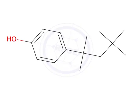 Chemical structure of 4-tert-Octylphenol