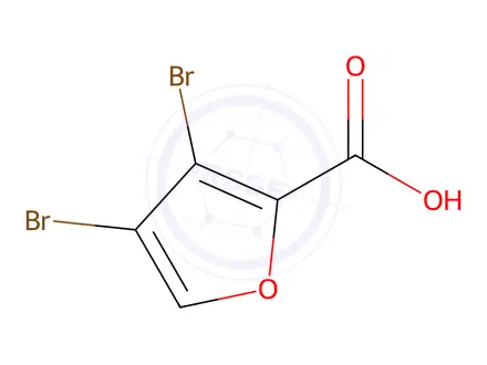 Chemical structure of 3,4-Dibromo-2-furancarboxylic acid