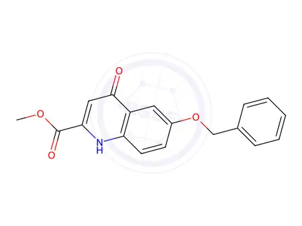 Chemical structure of 6-Benzyloxy-4-oxo-1,4-dihydro-quinoline-2-carboxylic Acid Methyl Ester
