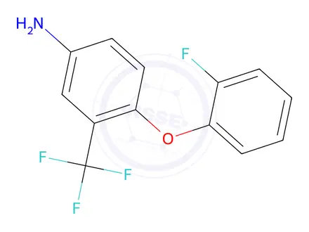 Chemical structure of 4-(2-Fluorophenoxy)-3-(trifluoromethyl)aniline