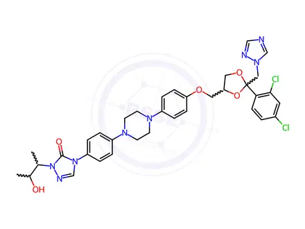 Chemical structure of Hydroxy itraconazole