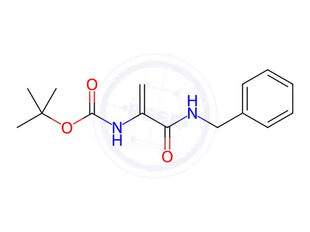 Chemical structure of Carbamic acid, N-[1-[[(phenylmethyl)amino]carbonyl]ethenyl]-, 1,1-dimethylethyl ester