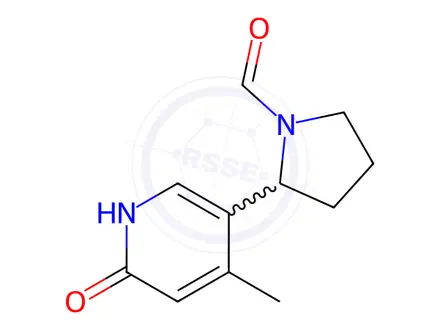 Chemical structure of 2-(4-Methyl-6-oxo-1,6-dihydropyridin-3-yl)pyrrolidine-1-carbaldehyde