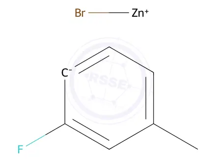 Chemical structure of 2-Fluoro-4-methylphenylzinc bromide 0.5 M in Tetrahydrofuran