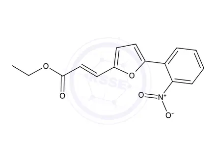 Chemical structure of Ethyl 3-(5-(2-nitrophenyl)furan-2-yl)acrylate