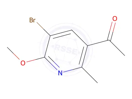 Chemical structure of 1-(5-Bromo-6-methoxy-2-methylpyridin-3-yl)ethan-1-one