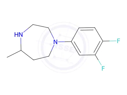 Chemical structure of 1-(3,4-Difluorophenyl)-5-methyl-1,4-diazepane