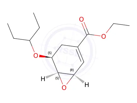 Chemical structure of (1R,5S,6S)-ethyl 5-(pentan-3-yloxy)-7-oxabicyclo[4.1.0]hept-2-ene-3-carboxylate