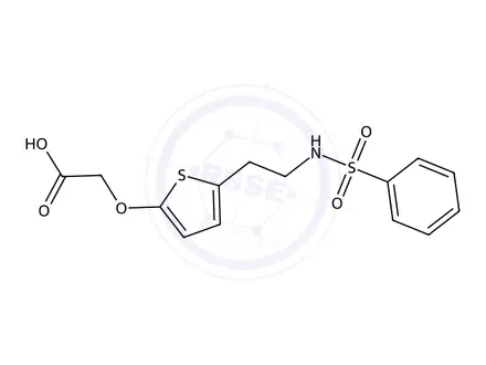 Chemical structure of 2-((5-(2-(Phenylsulfonamido)ethyl)thiophen-2-yl)oxy)acetic acid
