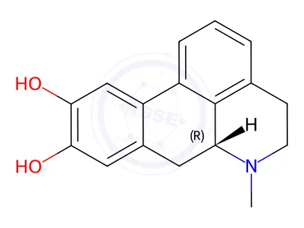 Chemical structure of isoapomorphine