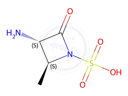 Chemical structure of (2S,3S)-3-amino-2-methyl-4-oxoazetidine-1-sulfonic acid