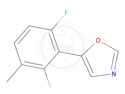 Chemical structure of 5-(2-Chloro-6-fluoro-3-methylphenyl)oxazole