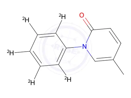 Chemical structure of 5-Methyl-N-phenyl-2-1H-pyridone-d5 (Pirfenidone-d5)