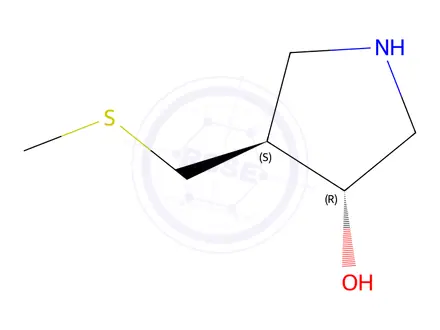 Chemical structure of (3R,4S)-4-((Methylthio)methyl)pyrrolidin-3-ol