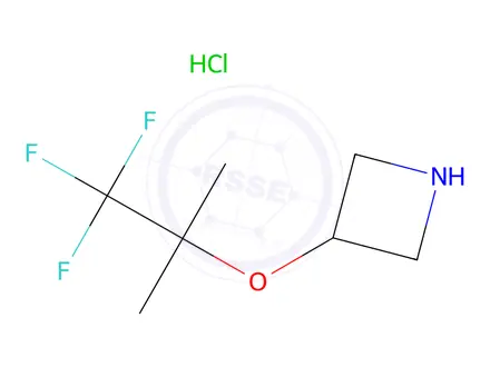 Chemical structure of 3-((1,1,1-Trifluoro-2-methylpropan-2-yl)oxy)azetidine hydrochloride