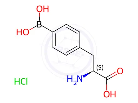 Chemical structure of 4-Borono-L-phenylalanine hydrochloride
