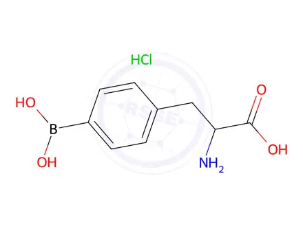Chemical structure of 2-Amino-3-(4-boronophenyl)propanoic acid hydrochloride