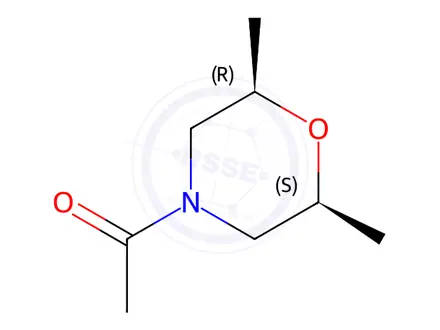 Chemical structure of Morpholine, 4-acetyl-2,6-dimethyl-, cis-(9CI)