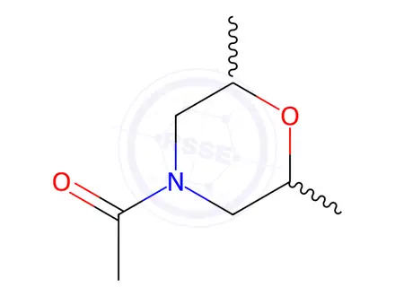 Chemical structure of Morpholine, 4-acetyl-2,6-dimethyl-(9CI)
