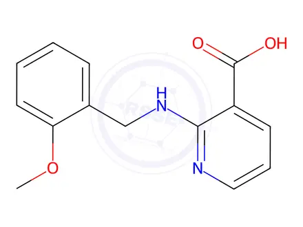 Chemical structure of 2-(2-Methoxybenzylamino)nicotinic Acid