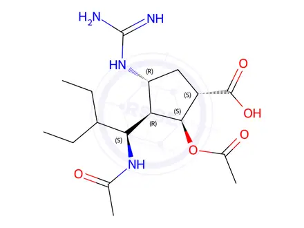 Chemical structure of Peramivir Diacetyl Impurity